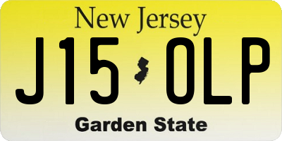 NJ license plate J15OLP