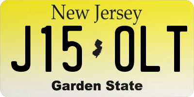 NJ license plate J15OLT