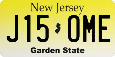 NJ license plate J15OME