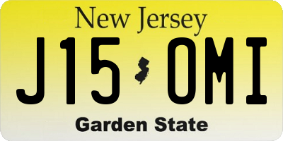 NJ license plate J15OMI