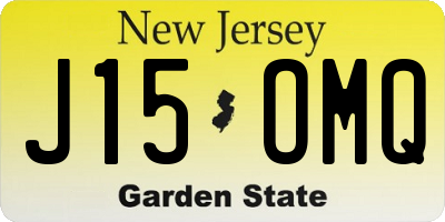 NJ license plate J15OMQ