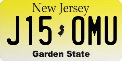 NJ license plate J15OMU