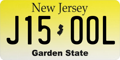 NJ license plate J15OOL