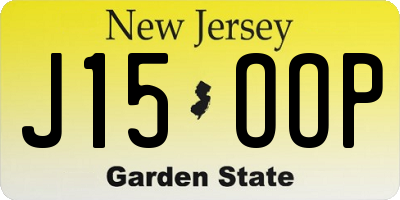 NJ license plate J15OOP