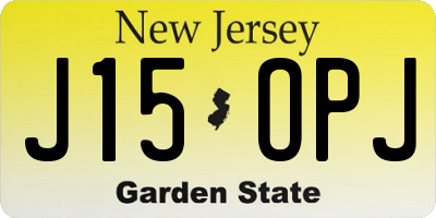 NJ license plate J15OPJ