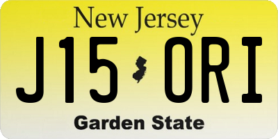 NJ license plate J15ORI