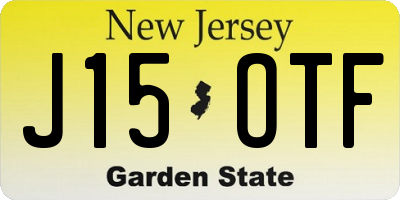 NJ license plate J15OTF