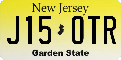 NJ license plate J15OTR