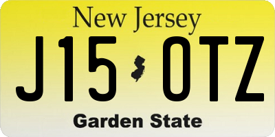 NJ license plate J15OTZ