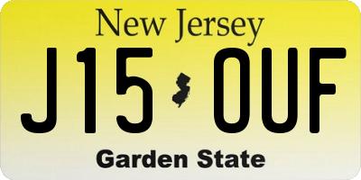 NJ license plate J15OUF