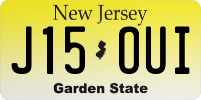 NJ license plate J15OUI