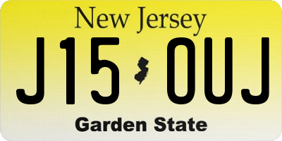 NJ license plate J15OUJ