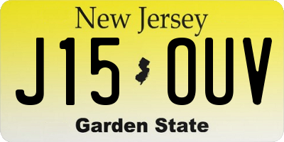 NJ license plate J15OUV