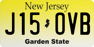 NJ license plate J15OVB