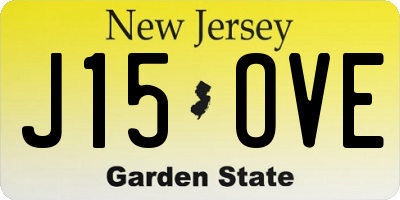 NJ license plate J15OVE