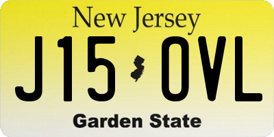 NJ license plate J15OVL