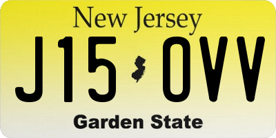 NJ license plate J15OVV