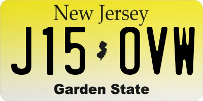 NJ license plate J15OVW