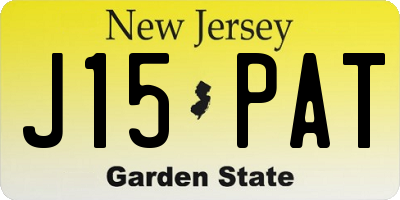 NJ license plate J15PAT