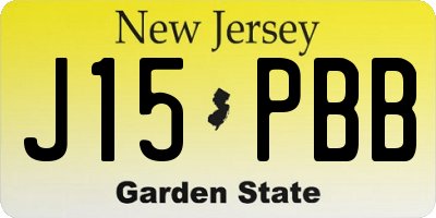 NJ license plate J15PBB