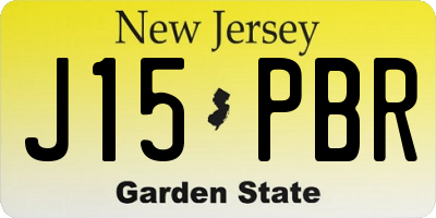 NJ license plate J15PBR