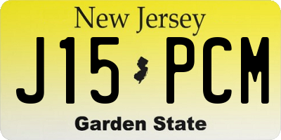 NJ license plate J15PCM