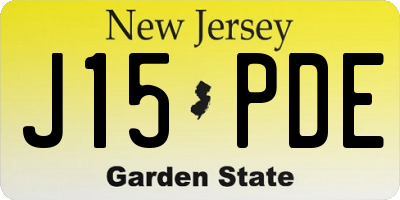 NJ license plate J15PDE