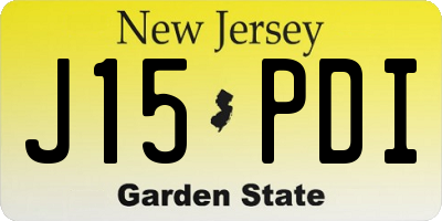 NJ license plate J15PDI