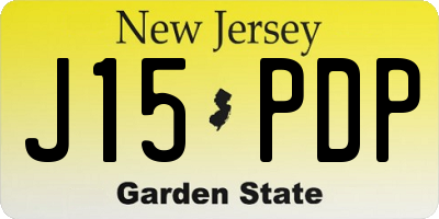 NJ license plate J15PDP