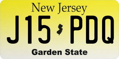 NJ license plate J15PDQ