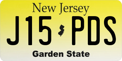 NJ license plate J15PDS