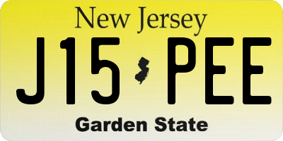 NJ license plate J15PEE