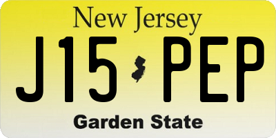 NJ license plate J15PEP
