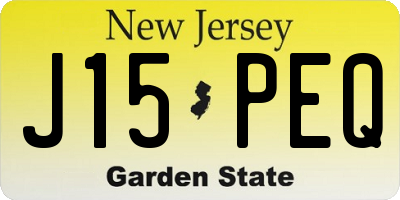 NJ license plate J15PEQ