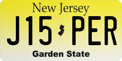 NJ license plate J15PER