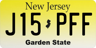 NJ license plate J15PFF