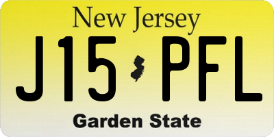 NJ license plate J15PFL
