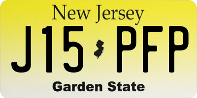 NJ license plate J15PFP