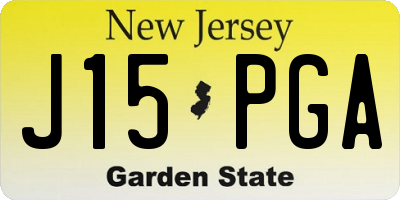 NJ license plate J15PGA