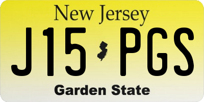 NJ license plate J15PGS