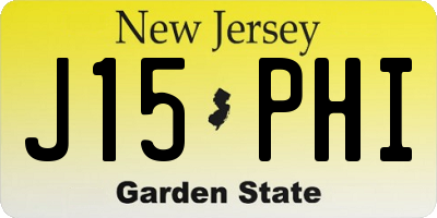 NJ license plate J15PHI