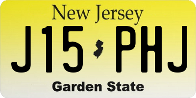 NJ license plate J15PHJ