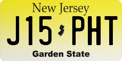 NJ license plate J15PHT