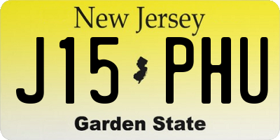 NJ license plate J15PHU