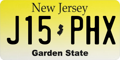 NJ license plate J15PHX