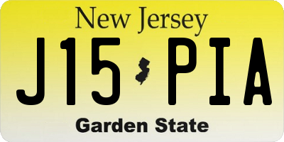 NJ license plate J15PIA