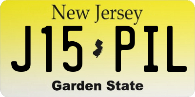 NJ license plate J15PIL