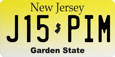 NJ license plate J15PIM