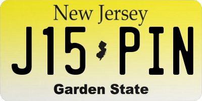 NJ license plate J15PIN