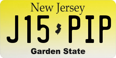 NJ license plate J15PIP